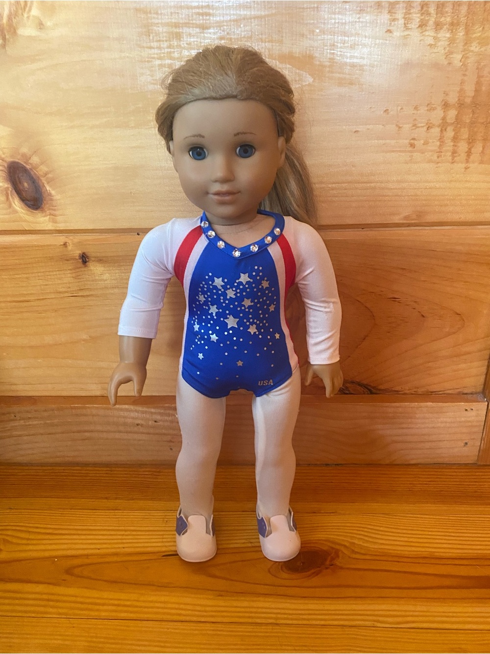 American Girl CYO One of a Kind 18" Doll + Team USA Gymnastics Outfit Set